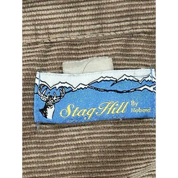 Vintage Stag Hill Tan Corduroy Long Sleeve Button Up Shirt - Picture 3 of 3